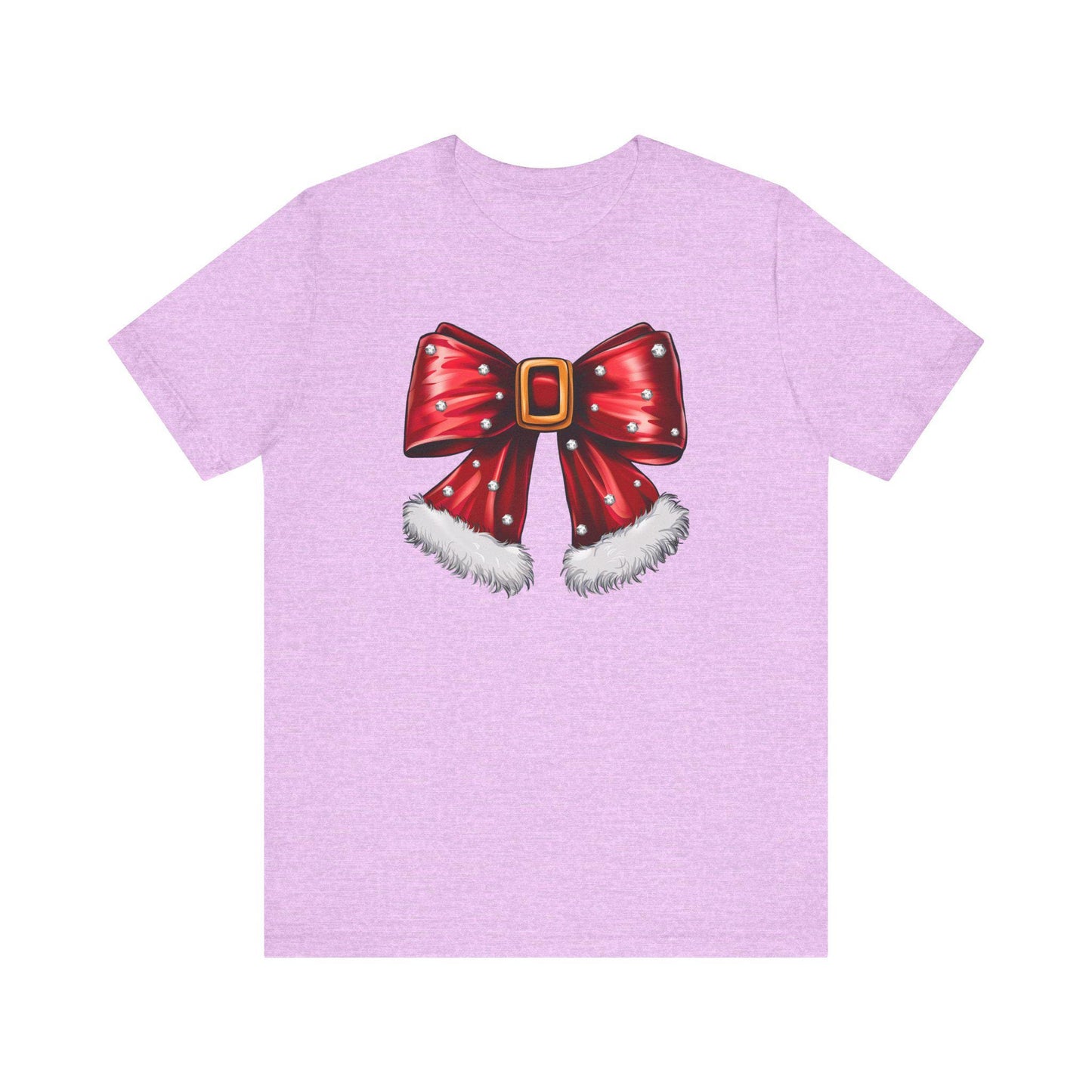 Festive Christmas Bow Tee, Holiday Gift, Casual Wear, Unisex T-Shirt, Seasonal Apparel, Christmas Celebration Shirt, Mrs Claus bow