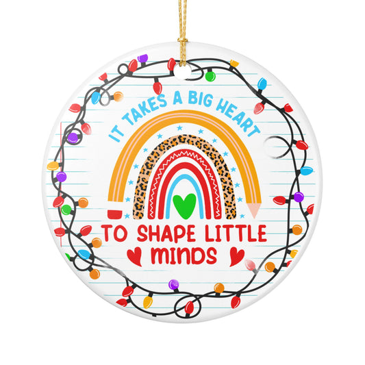Heartwarming Christmas Ornament - Perfect Gift for Teachers & Kids, Rainbow Decor, Holiday Keepsake, Home Decoration, Christmas Ornament