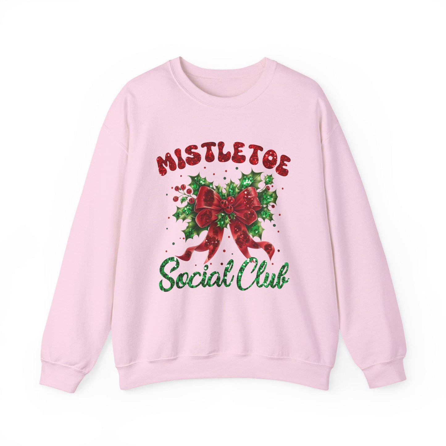 Cozy Holiday Sweatshirt with Mistletoe Design, Perfect for Winter Gatherings, Christmas Parties, Family Celebrations, Gifts