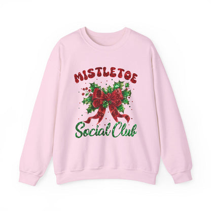 Cozy Holiday Sweatshirt with Mistletoe Design, Perfect for Winter Gatherings, Christmas Parties, Family Celebrations, Gifts