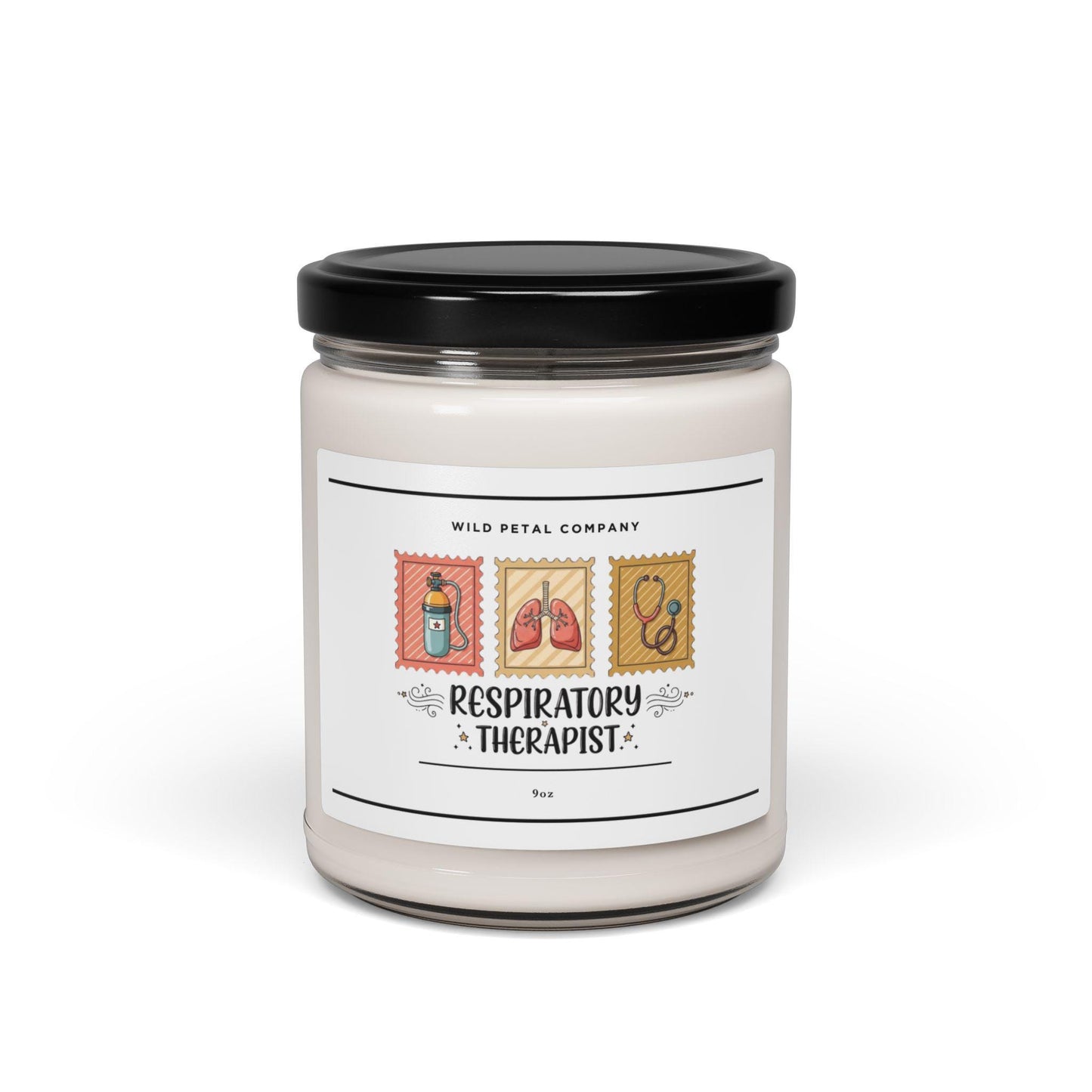 Respiratory Therapist Gift: Scented Soy Candle, Aromatherapy, 9oz