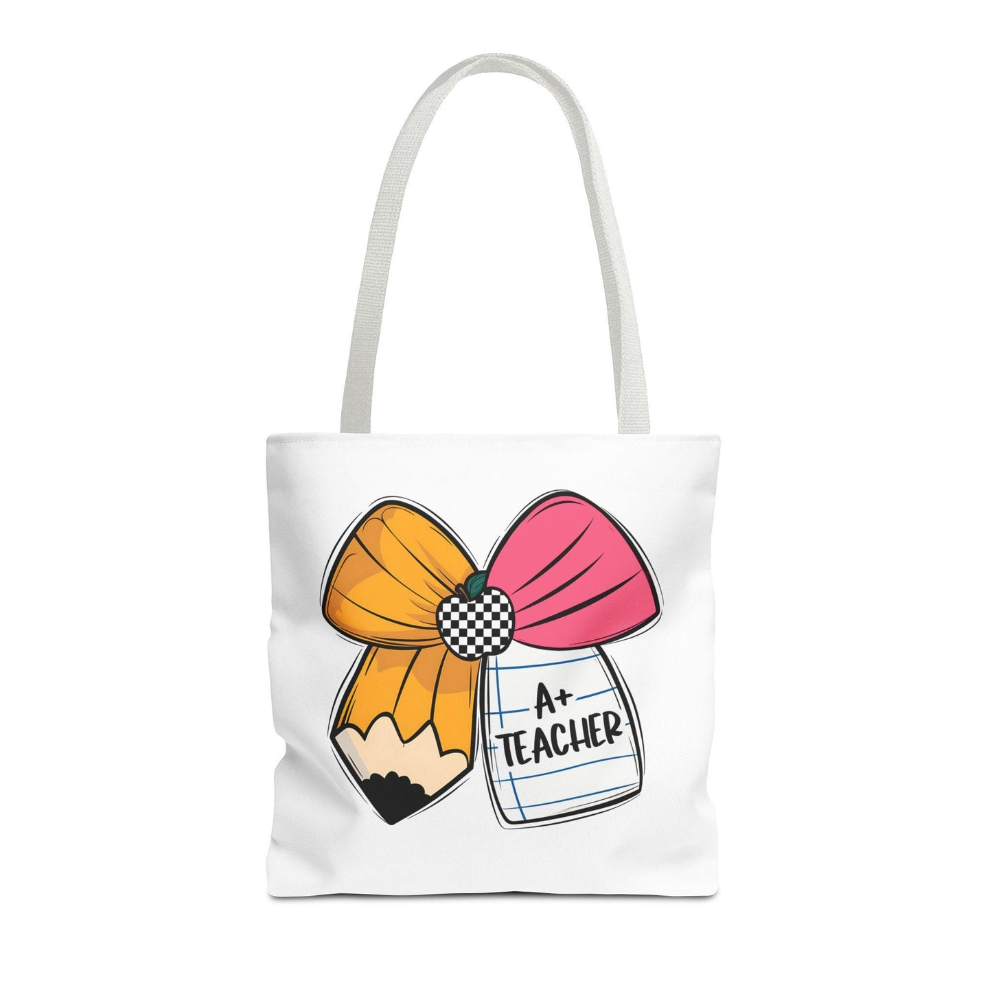 A+ Teacher Tote Bag, Teacher Appreciation Gift, School Supplies Bag, Eco-Friendly Merchandise, Cute Teacher Accessory, Back to School