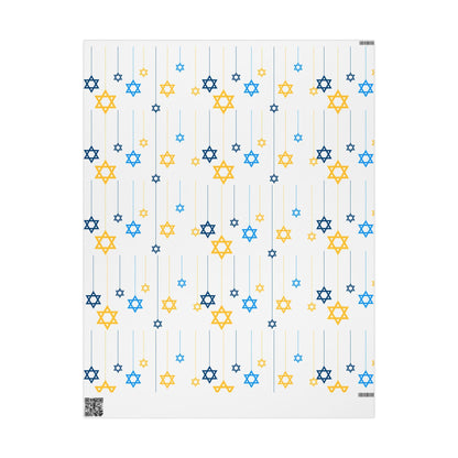 Jewish-Themed Wrapping Papers for Hanukkah and Shabbat, Festive Gift Wrap, Holiday Wrapping, Star of David Decor