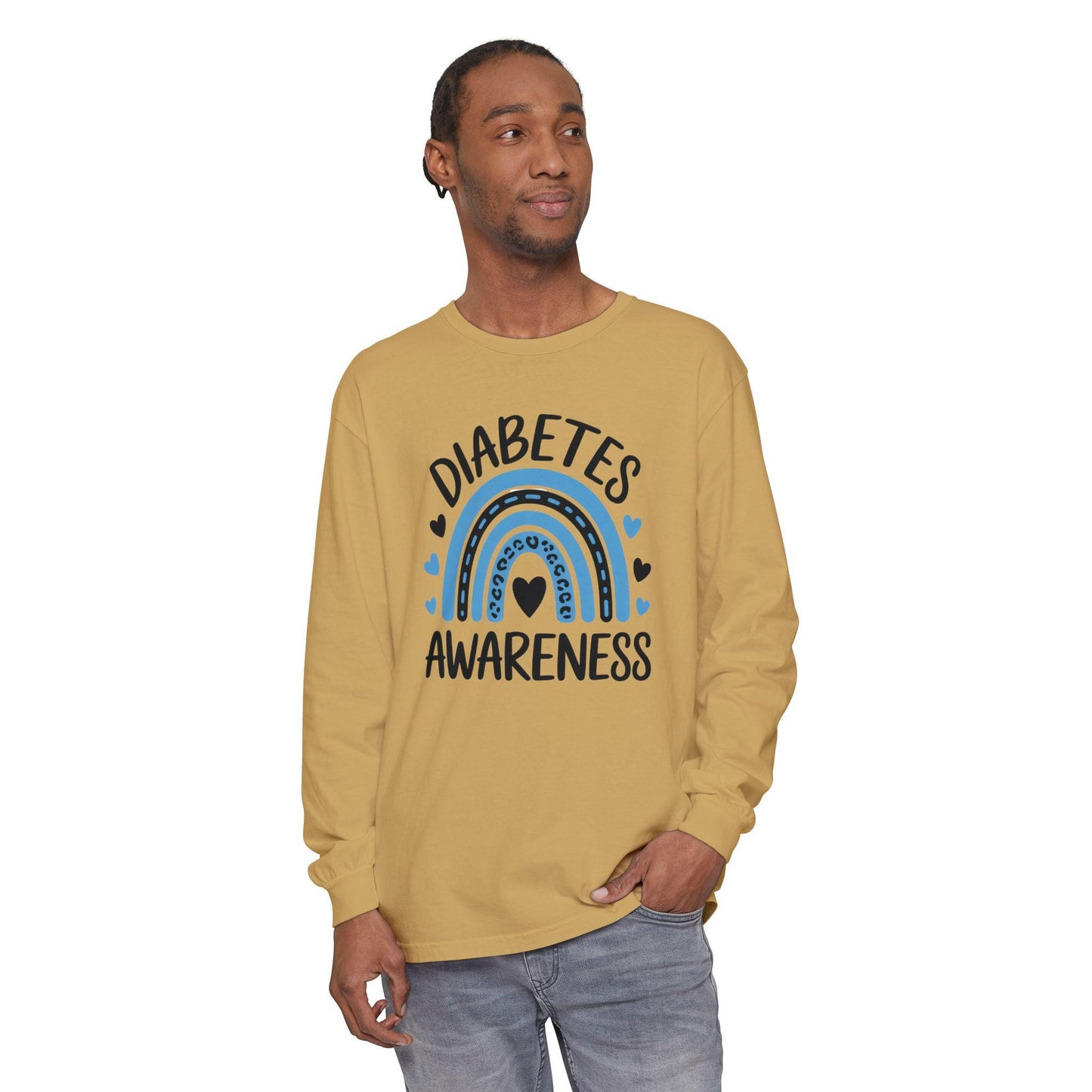 Diabetes Awareness Long Sleeve T-Shirt, Diabetes Support and Advocacy, Fundraiser Events, Gifts, Awareness Campaigns, Support, JD1, T1D