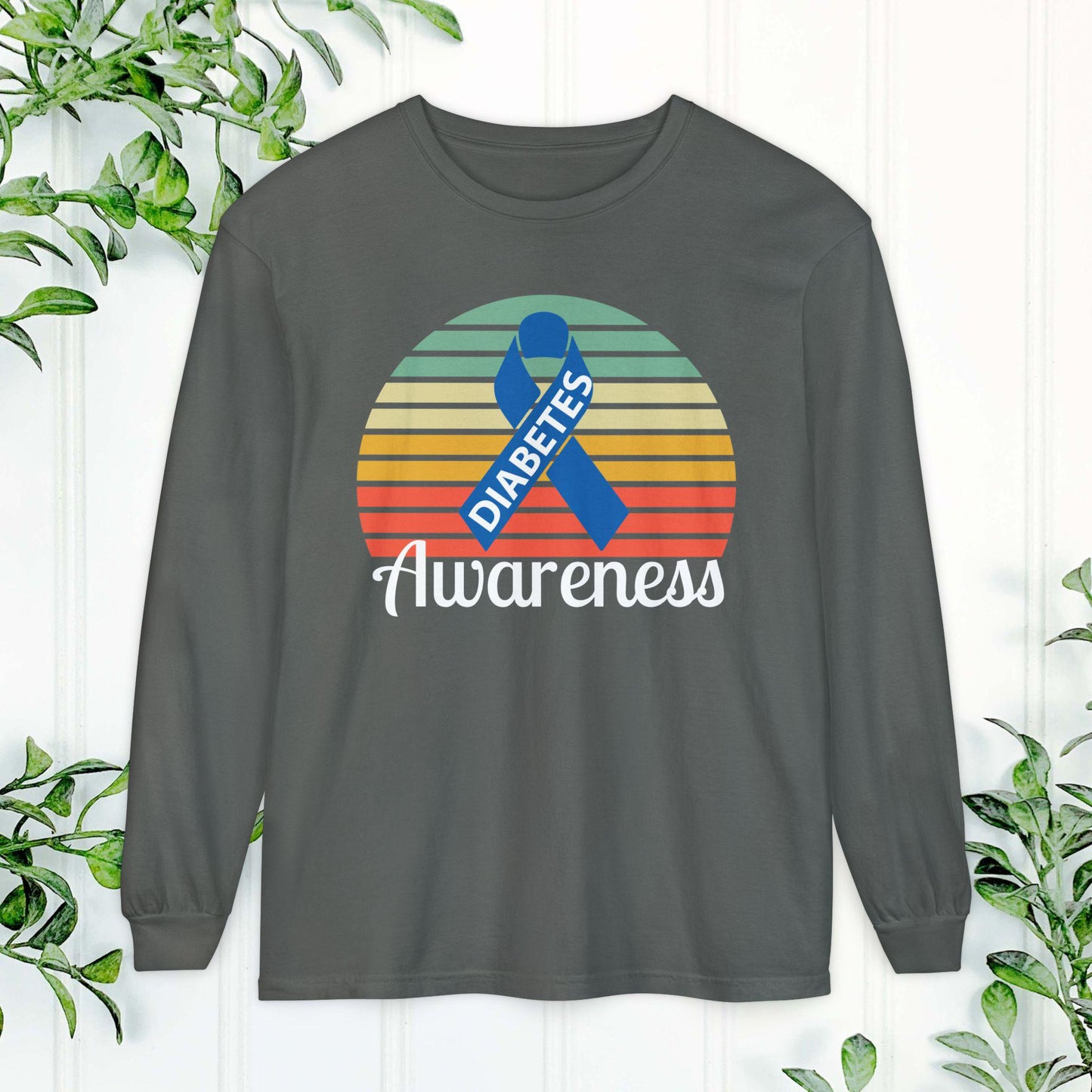 Diabetes Awareness Long Sleeve Shirt, Diabetes Shirt, Sports Team Spirit, Health Gear, Gift for Supporters, T1D awareness, T1D Support