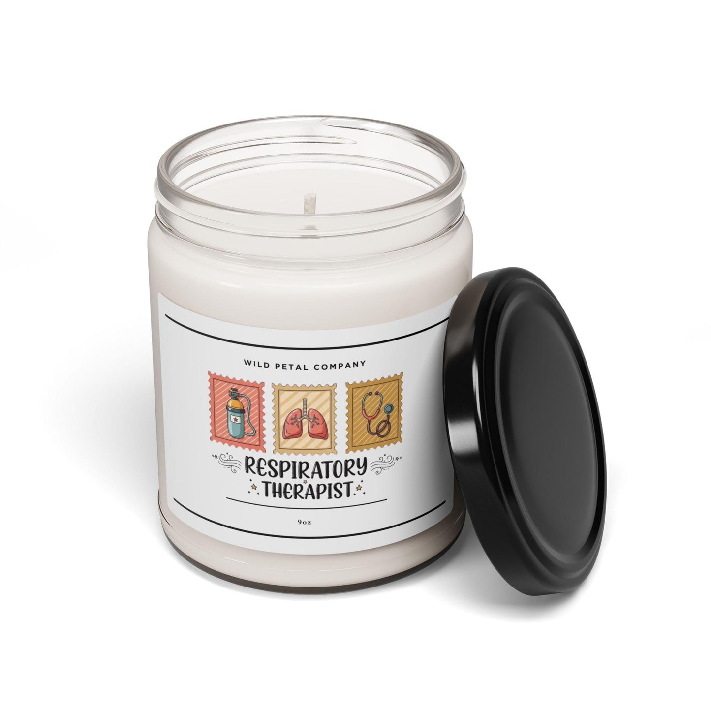 Respiratory Therapist Gift: Scented Soy Candle, Aromatherapy, 9oz