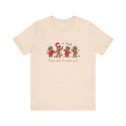Funny Nurse Christmas T-Shirt, Gingerbread Nurse Tee, Holiday Healthcare Gift, Cute Medical Staff Shirt, Christmas Nurse Top