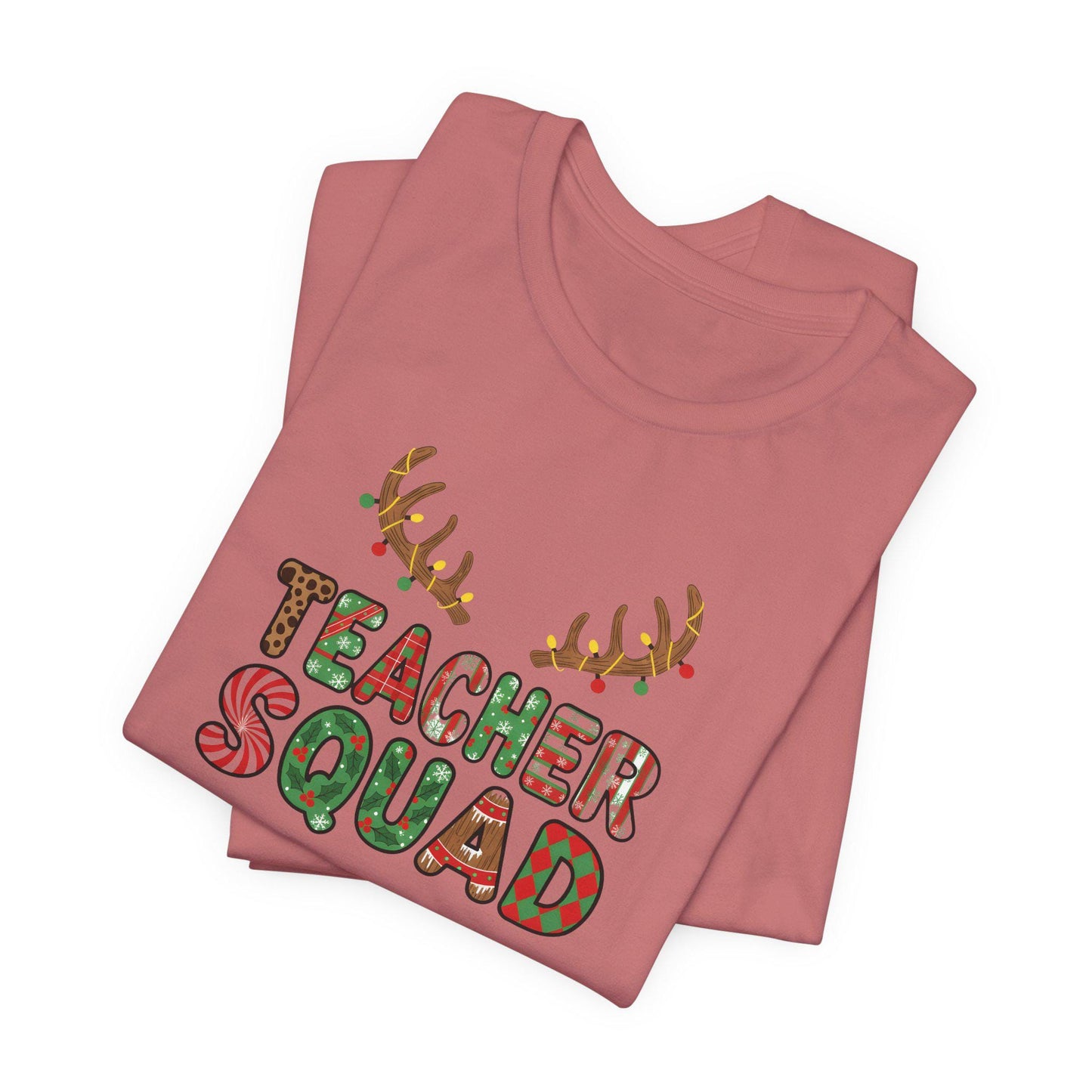 Teacher Squad Holiday Tee, Funny Teacher Shirt, Christmas Gift, Unisex T-Shirt, Teacher Appreciation, Holiday Outfit