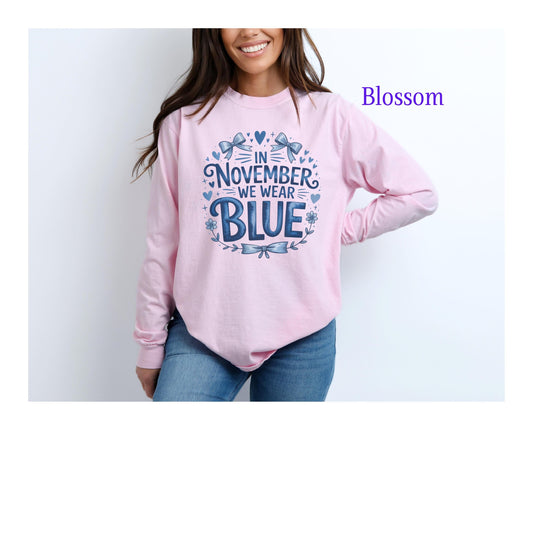 Diabetes Awareness Long Sleeve T-Shirt, Diabetes Support and Advocacy, Fundraiser Events, Gifts, Awareness Campaigns, Support, JD1, T1D