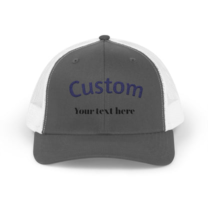 Custom Trucker Hat  Personalized Embroidered Cap  Mesh Back  Gift for Him, Her, Team, Business, Event