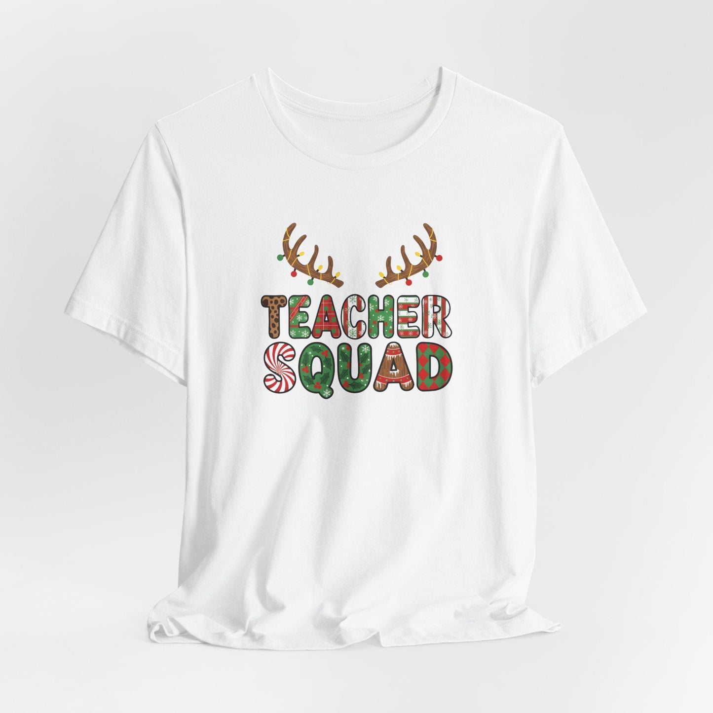 Teacher Squad Holiday Tee, Funny Teacher Shirt, Christmas Gift, Unisex T-Shirt, Teacher Appreciation, Holiday Outfit