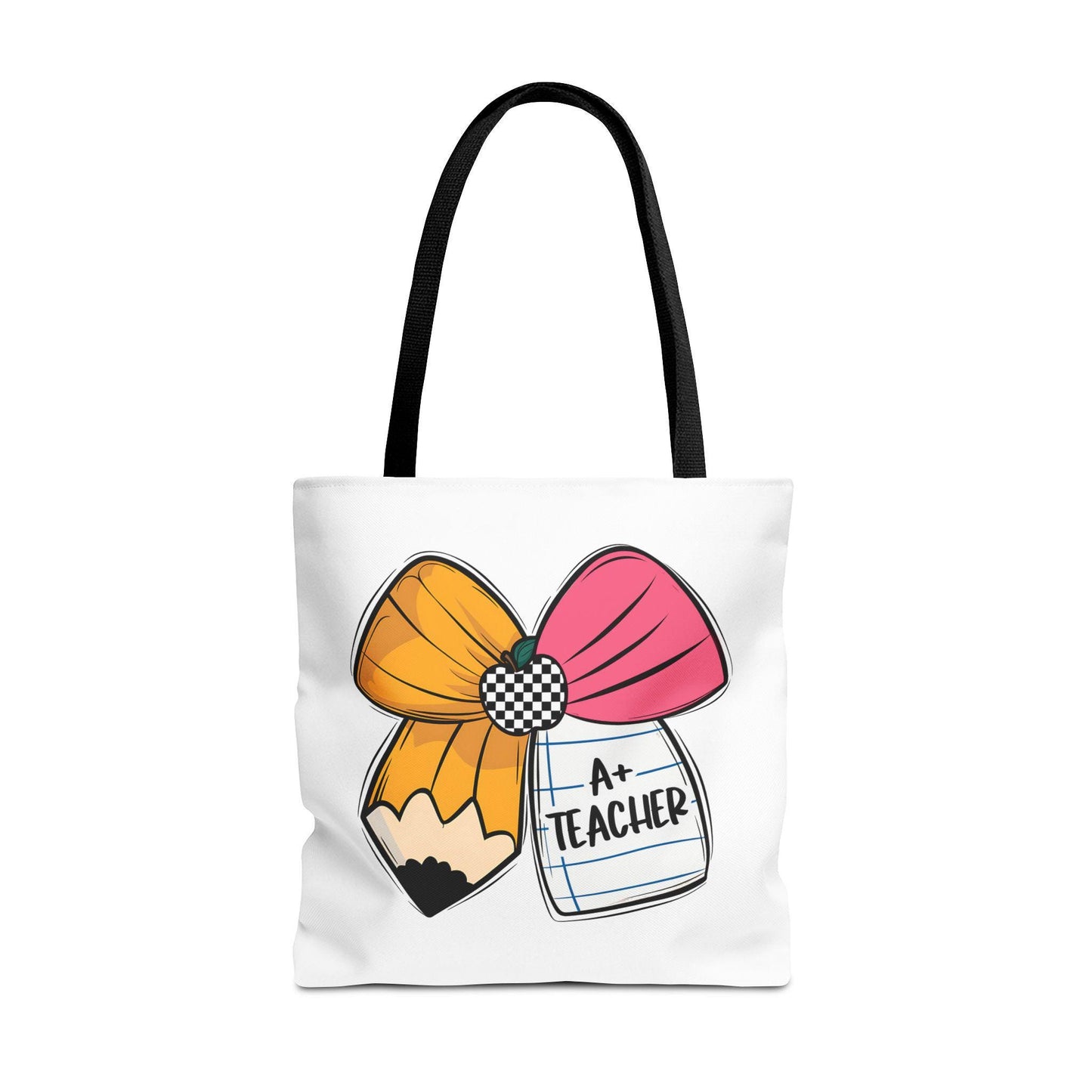 A+ Teacher Tote Bag, Teacher Appreciation Gift, School Supplies Bag, Eco-Friendly Merchandise, Cute Teacher Accessory, Back to School