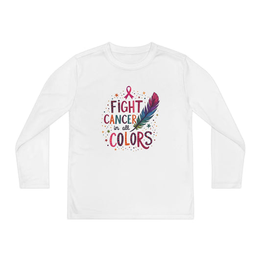 Youth Cancer Support Tee, Cancer Awareness Shirt, Long Sleeve Kids Shirt, Cancer Charity Shirt, Youth Cancer Fighter Shirt