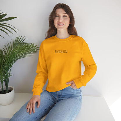 Bookworm embroidered sweatshirt, Perfect for reading lover gift.