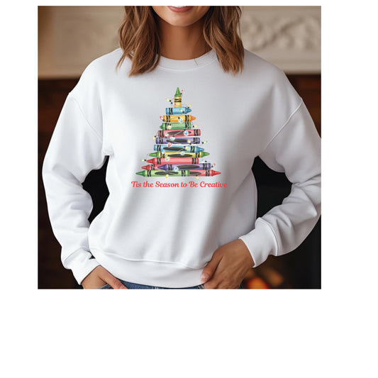 Holiday Book Stack Sweatshirt: Cozy Unisex Reader Pullover