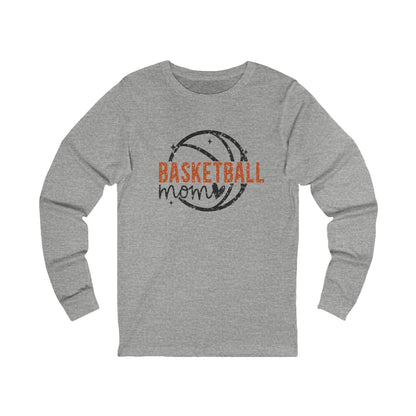 Basketball Mom Long Sleeve Tee, Unisex Sports Shirt, Gift for Moms, Casual Wear, Basketball Fan Apparel, Game Day Outfit
