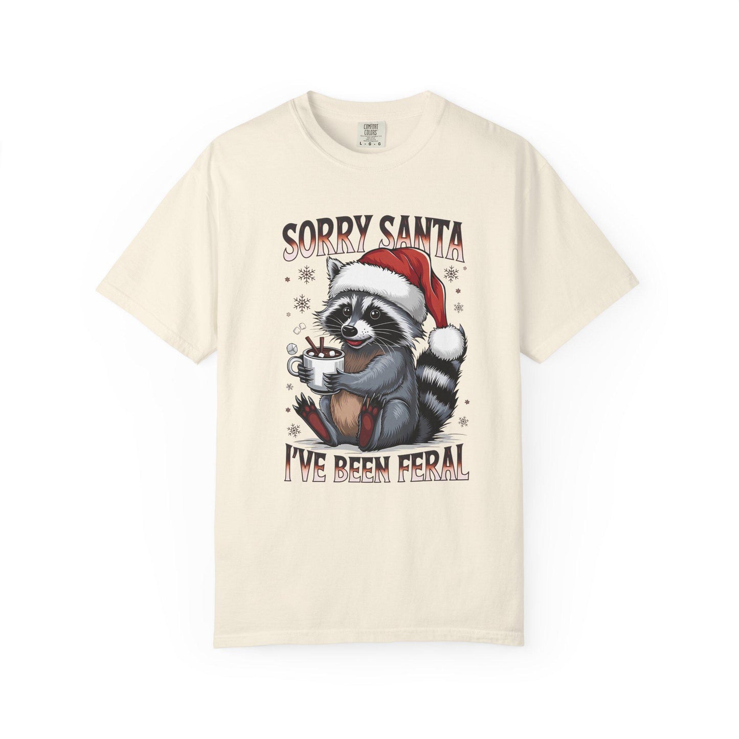 Festive Raccoon T-Shirt, Holiday Shirt, Funny Christmas Tee, Unisex T-Shirt, Gift for Pet Lovers, Cute Santa T-Shirt