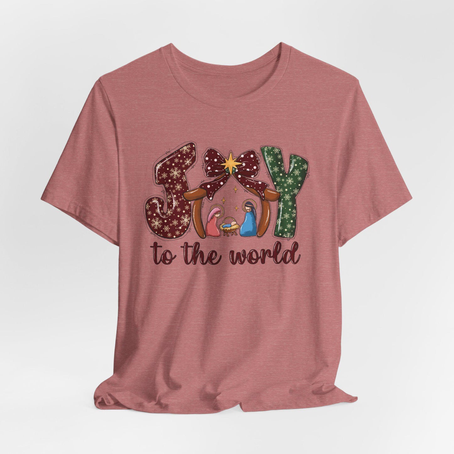 Joy to the World Holiday Tee, Unisex T-Shirt for Christmas, Festive Apparel, Seasonal Gift, Winter Comfort Wear