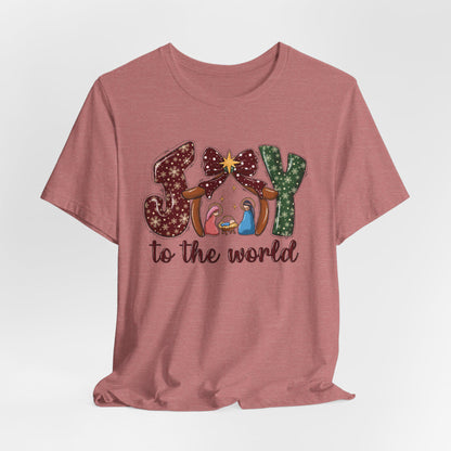 Joy to the World Holiday Tee, Unisex T-Shirt for Christmas, Festive Apparel, Seasonal Gift, Winter Comfort Wear