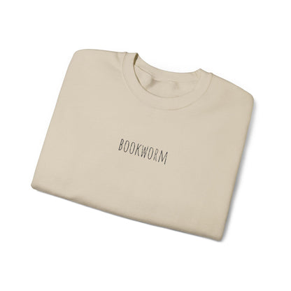 Bookworm embroidered sweatshirt, Perfect for reading lover gift.