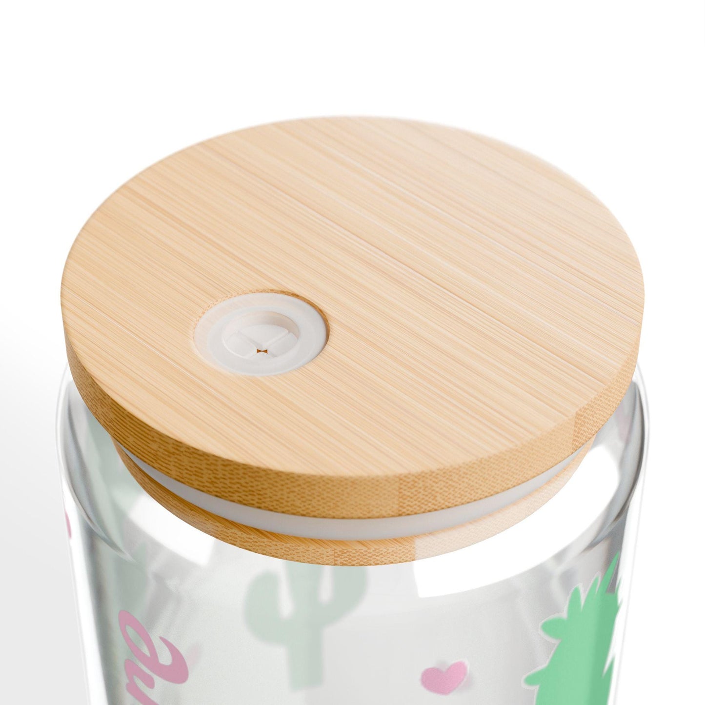 Cactus-Themed Sipper Glass, 16oz | Personalized Drinkware, Cute Tumblers, Eco-Friendly Glass, Gift for Her, Summer Party, western glass