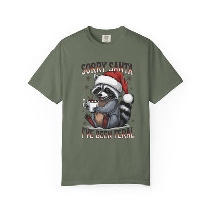 Festive Raccoon T-Shirt, Holiday Shirt, Funny Christmas Tee, Unisex T-Shirt, Gift for Pet Lovers, Cute Santa T-Shirt