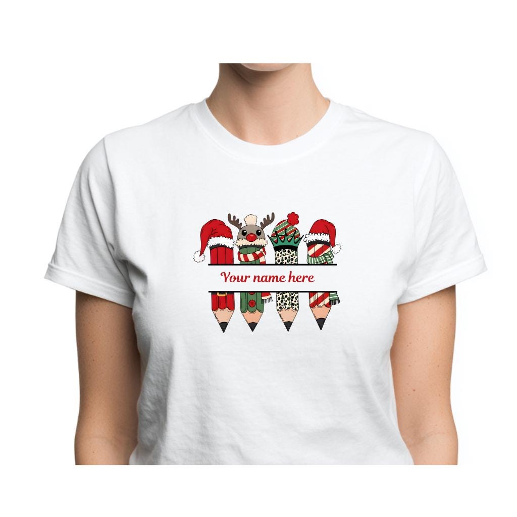 Personalized Christmas Tee, Festive Holiday Shirt, Unisex Jersey Tee, Custom Name Gift, Cozy Christmas Apparel