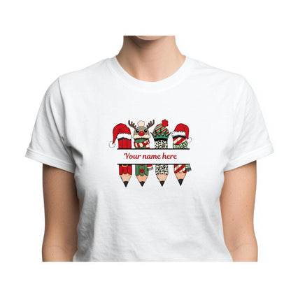 Personalized Christmas Tee, Festive Holiday Shirt, Unisex Jersey Tee, Custom Name Gift, Cozy Christmas Apparel