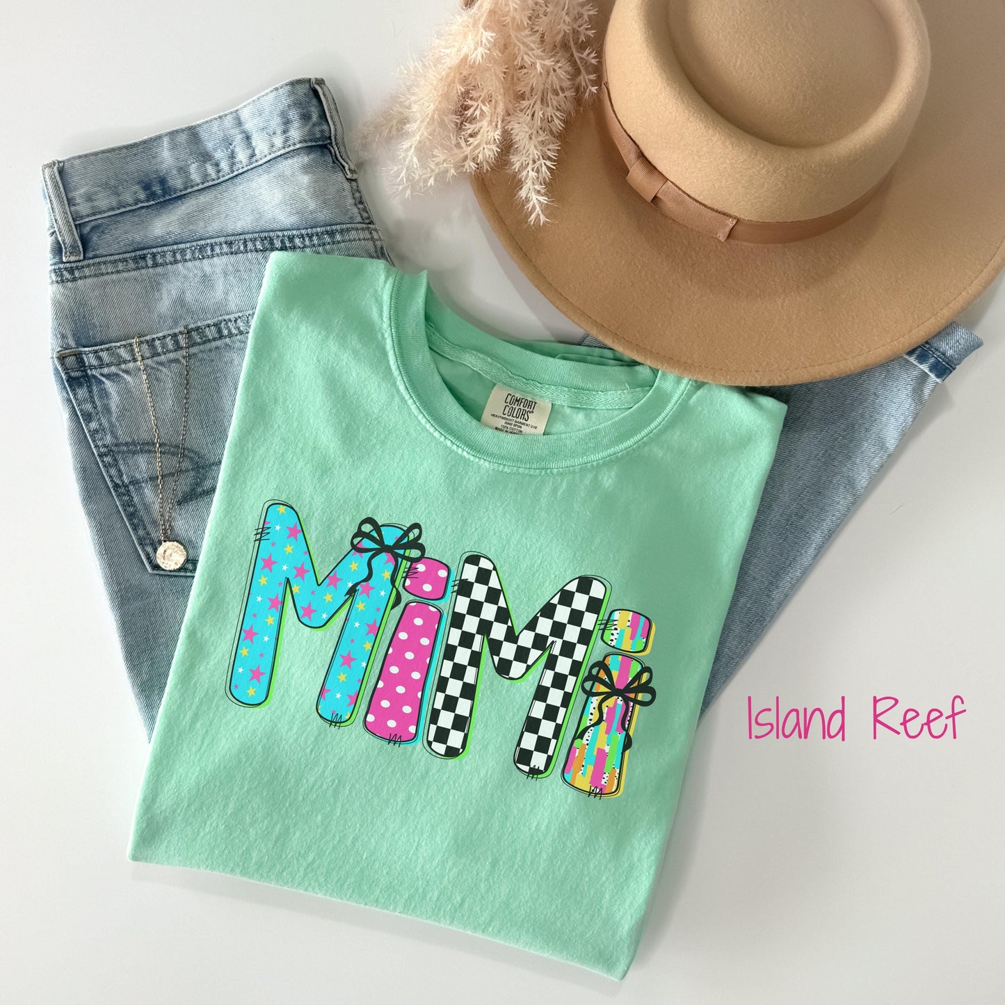 Colorful 'Mimi' T-Shirt, Fun Family Gift, Casual Wear, Birthday Celebration Tee, Personalized Summer Style, Christmas gift for Mimi