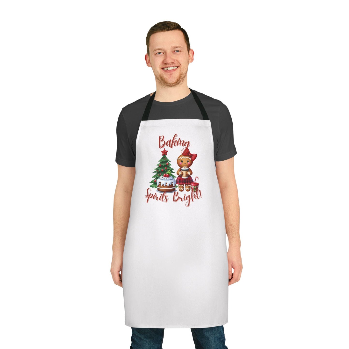 Festive Baking Apron with 5-Color Straps, Holiday Gift, Kitchen Decor, Baking Enthusiasts, Christmas Cheer
