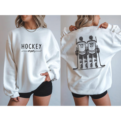 Personalized Hockey Lovers Crewneck Sweatshirt, Unisex Sweatshirt, Hockey Sweatshirt Gift, Cozy Hockey Apparel, Sports Fan