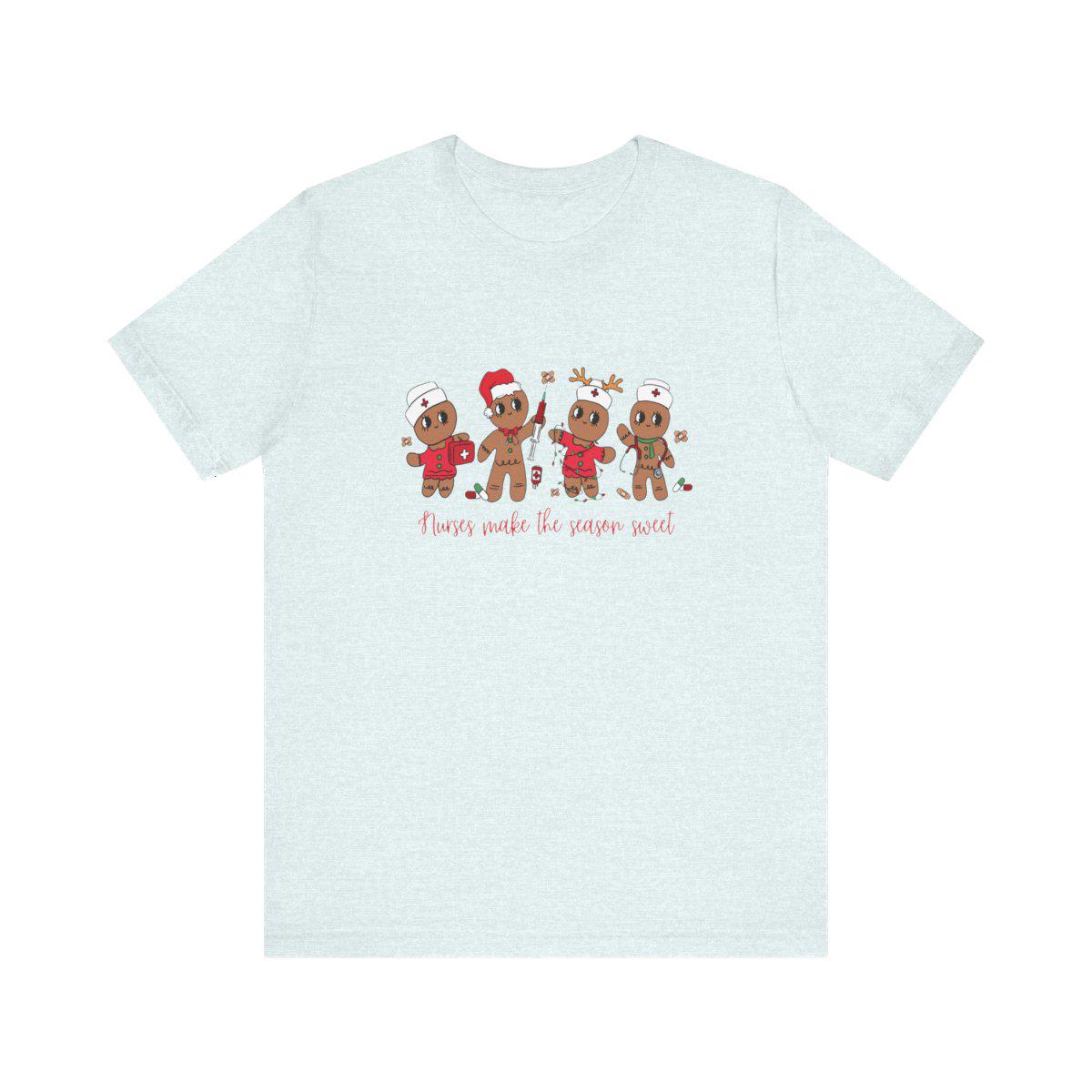 Funny Nurse Christmas T-Shirt, Gingerbread Nurse Tee, Holiday Healthcare Gift, Cute Medical Staff Shirt, Christmas Nurse Top