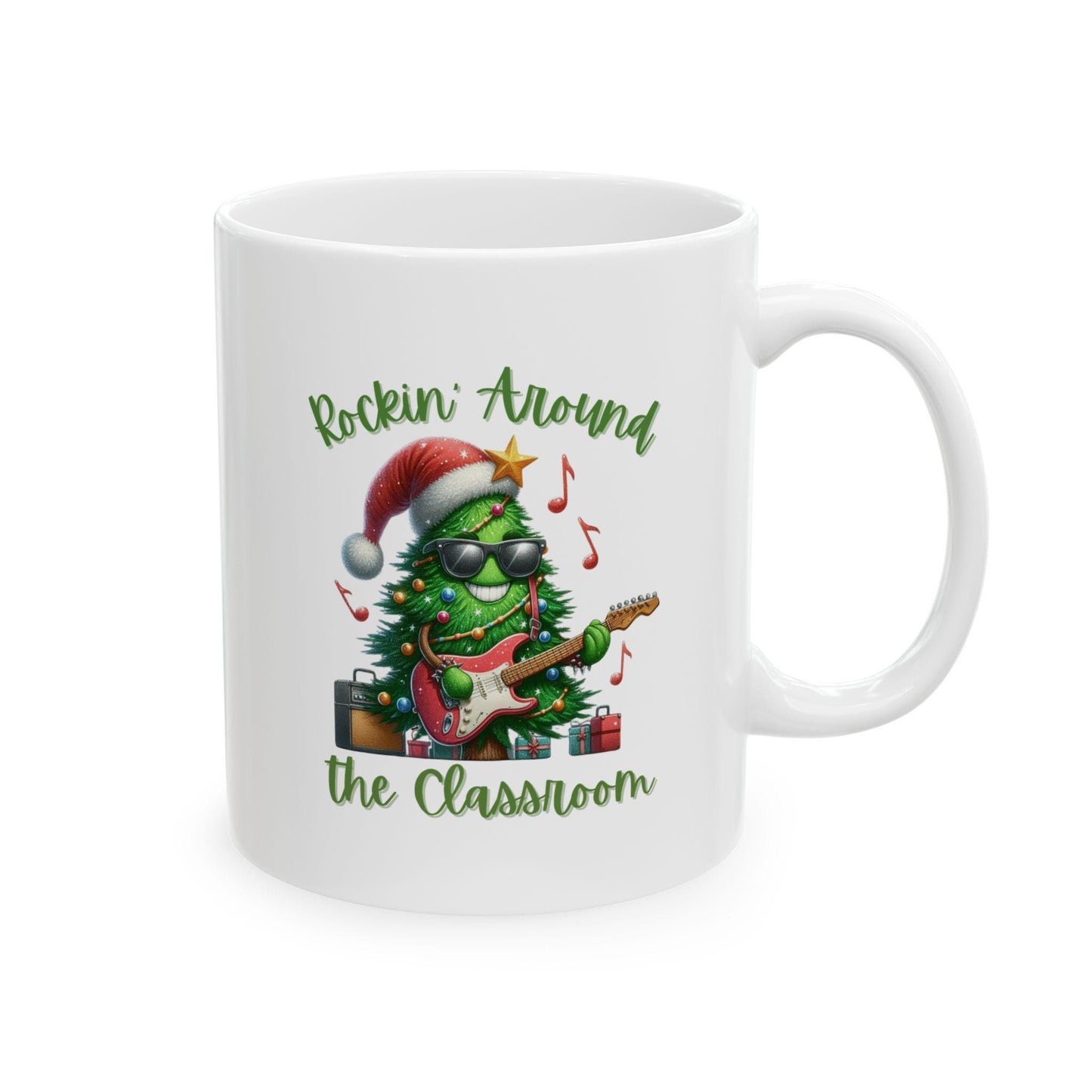 Festive Classroom Ceramic Mug with Whimsical Gnome Design | Perfect Gift for Coffee Lovers, Holiday Celebrations, Cozy Home Decor