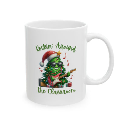 Festive Classroom Ceramic Mug with Whimsical Gnome Design | Perfect Gift for Coffee Lovers, Holiday Celebrations, Cozy Home Decor