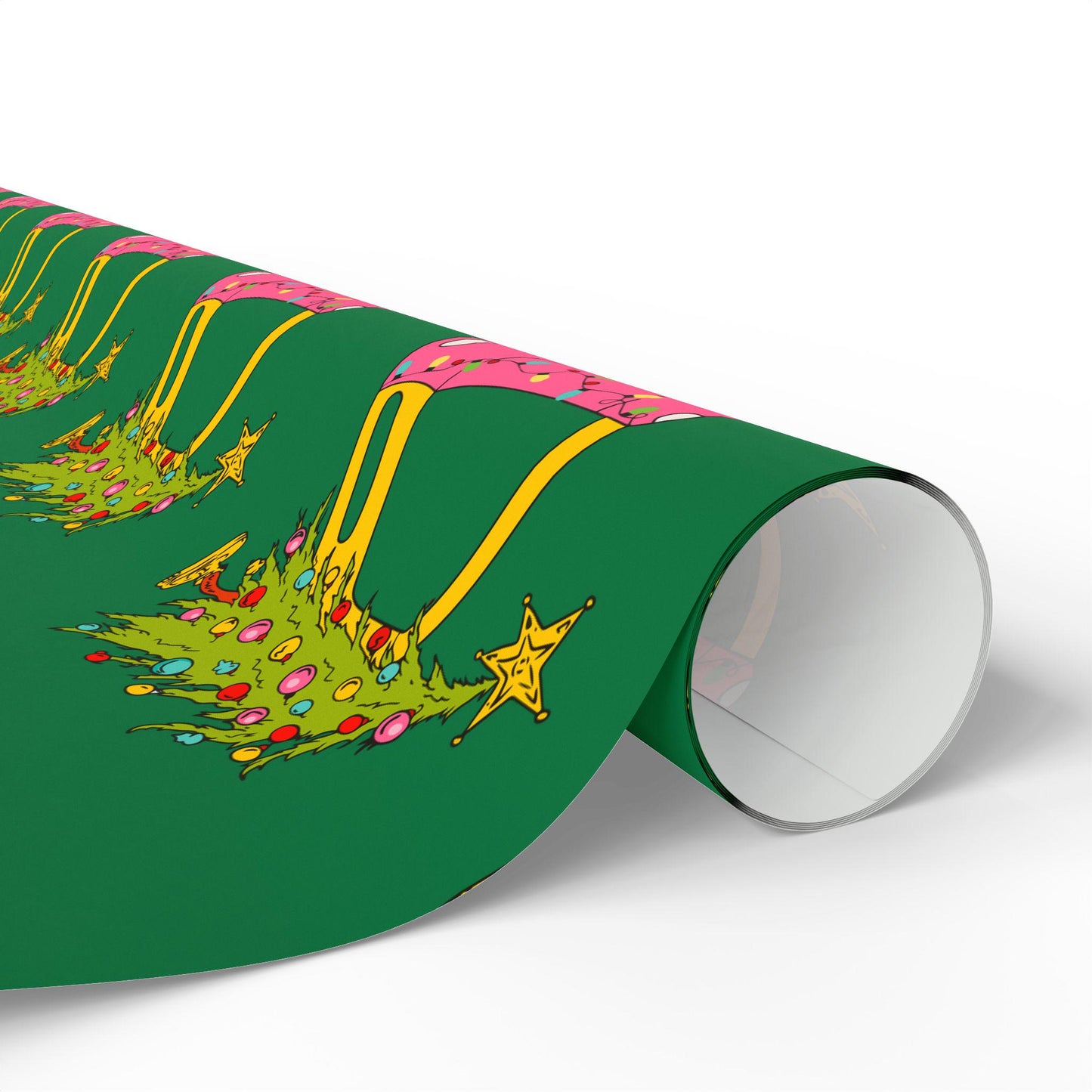 Festive Christmas Wrapping Paper - Holiday Gift Wrap, Green Christmas Trees, Holiday Celebrations, Birthday Parties, Eco-Friendly Wrapping