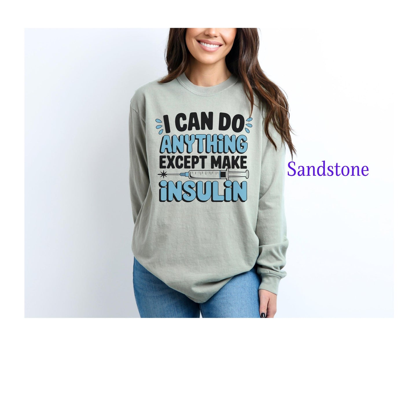 Diabetes Awareness Long Sleeve T-Shirt, Diabetes Support and Advocacy, Fundraiser Events, Gifts, Awareness Campaigns, Support, JD1, T1D