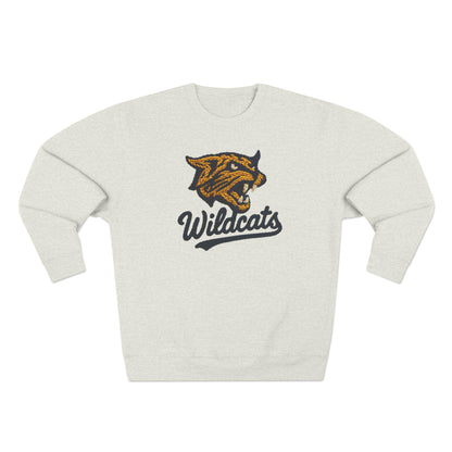 Wildcats Crewneck Sweatshirt, Faux Yarn, Cozy Sweatshirt, Casual Graphic Sweater, Team Apparel, Gift for Sports Fans