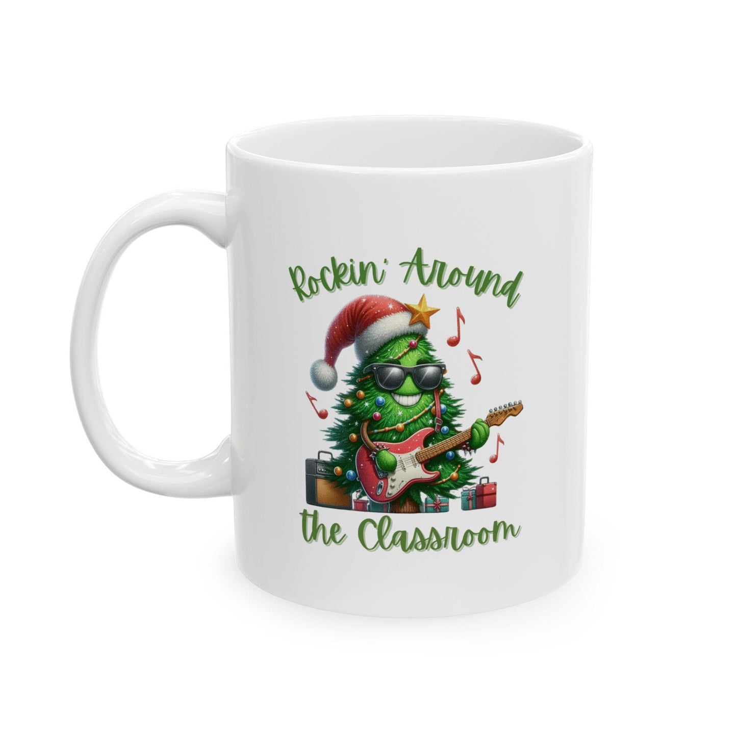 Festive Classroom Ceramic Mug with Whimsical Gnome Design | Perfect Gift for Coffee Lovers, Holiday Celebrations, Cozy Home Decor