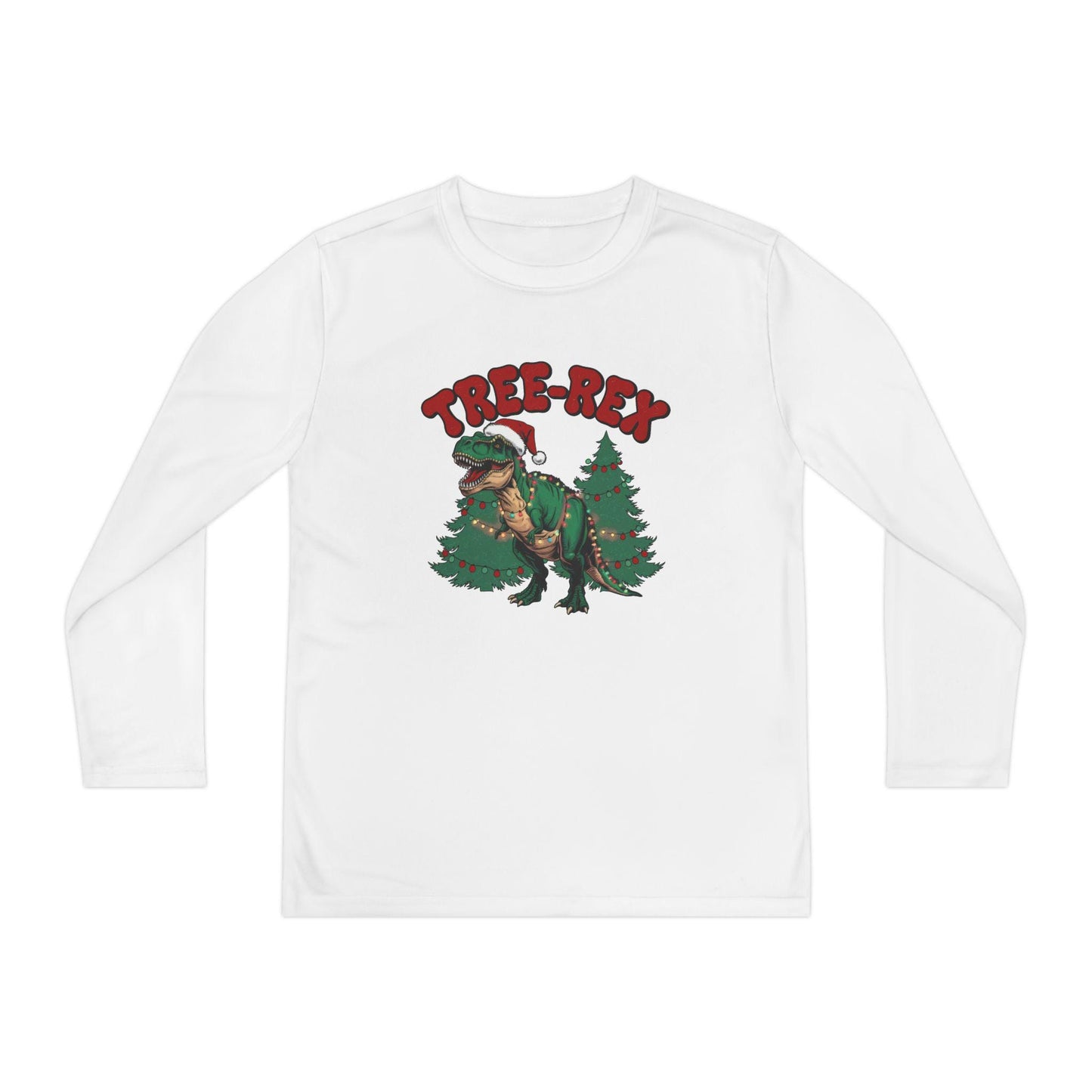 Youth Long Sleeve Dinosaur Tee - Cute Gift for Kids, T-Rex Lover, Fun Outdoor Shirt, Pirate Party, Everyday Wear