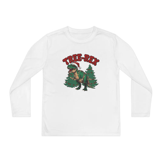 Youth Long Sleeve Dinosaur Tee - Cute Gift for Kids, T-Rex Lover, Fun Outdoor Shirt, Pirate Party, Everyday Wear