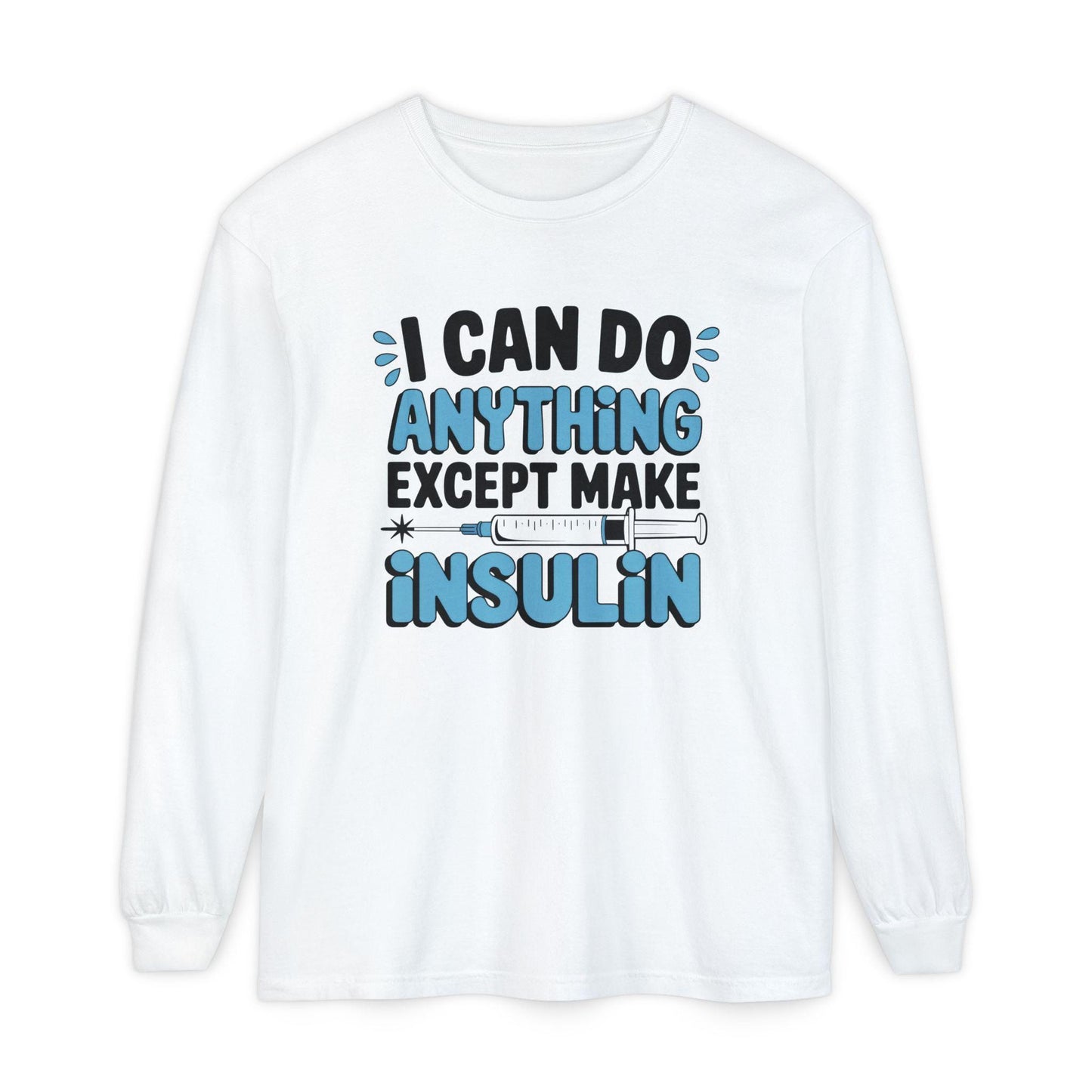 Diabetes Awareness Long Sleeve T-Shirt, Diabetes Support and Advocacy, Fundraiser Events, Gifts, Awareness Campaigns, Support, JD1, T1D
