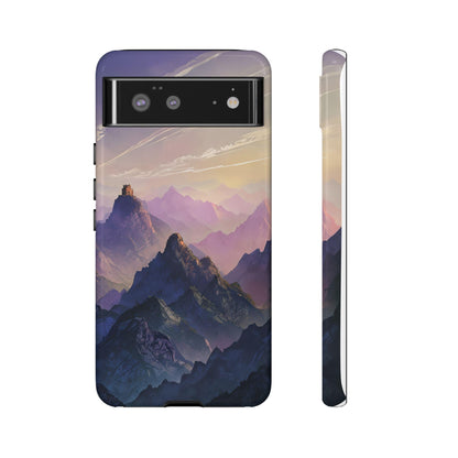 Mountain Sunset Phone Case: 3D Wrap, Dual Layer Protective Cover