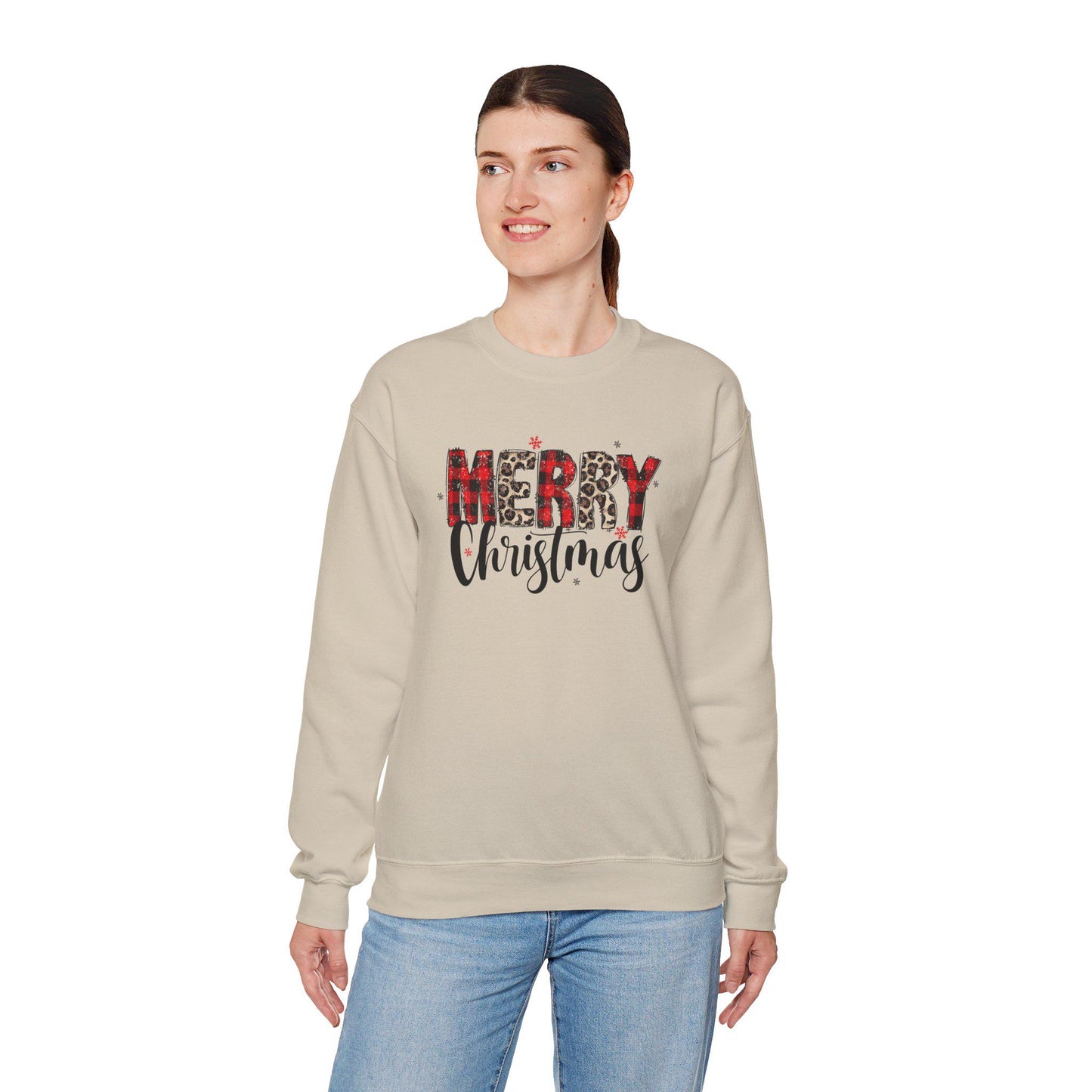 Merry Christmas Sweater, Cozy Holiday Sweatshirt, Unisex Christmas Apparel, Festive Crewneck, Cute Winter Gift