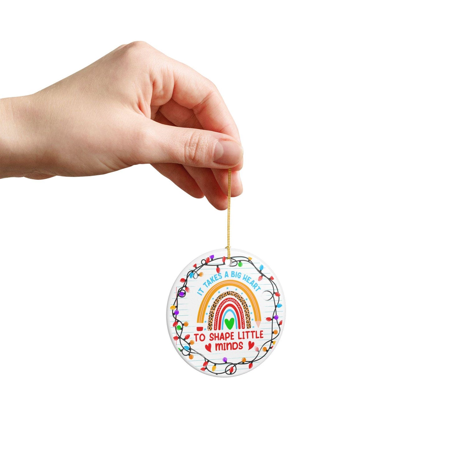 Heartwarming Christmas Ornament - Perfect Gift for Teachers & Kids, Rainbow Decor, Holiday Keepsake, Home Decoration, Christmas Ornament