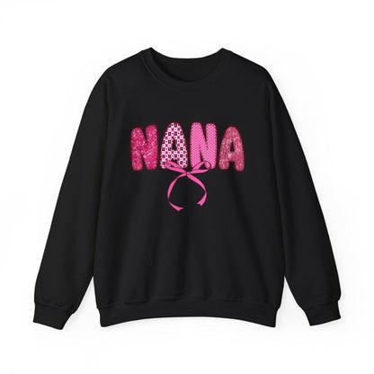 Nana with a Pink Ribbon Sweatshirt, Cute Grandma Sweater, Gift for Nana, Family Sweatshirt, Comfy Grandma sweater, cute Nana sweater