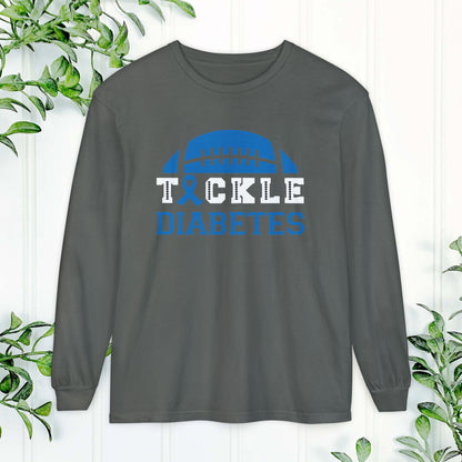 Diabetes Awareness Long Sleeve Shirt, Tackle Diabetes Shirt, Sports Team Spirit, Health Campaign Gear, Gift for Supporters, T1D awareness
