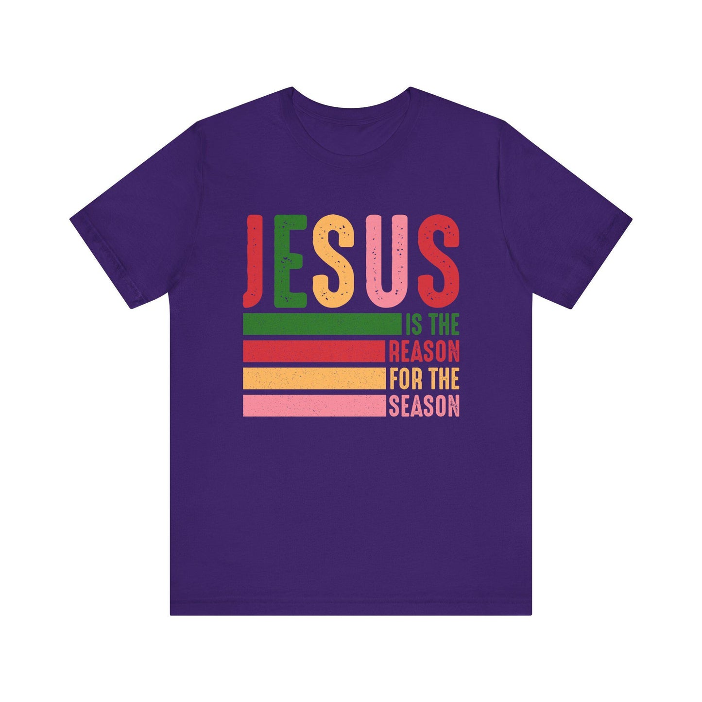 Jesus is the Reason Short Sleeve Tee, Faith-Based Shirt, Holiday Apparel, Christian Gift, Casual Wear, Religious Tee