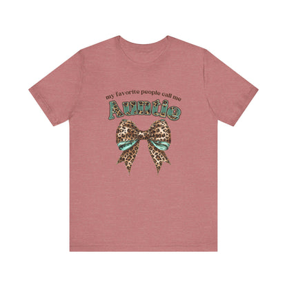 Auntie Bow Tee - Cute Unisex T-Shirt for Aunties, Family Gatherings, Gifts for Her, Birthday, Mother's Day, Casual Wear