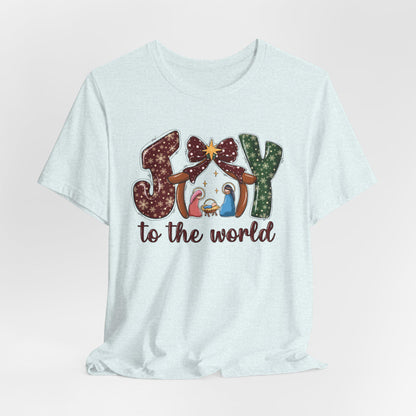 Joy to the World Holiday Tee, Unisex T-Shirt for Christmas, Festive Apparel, Seasonal Gift, Winter Comfort Wear