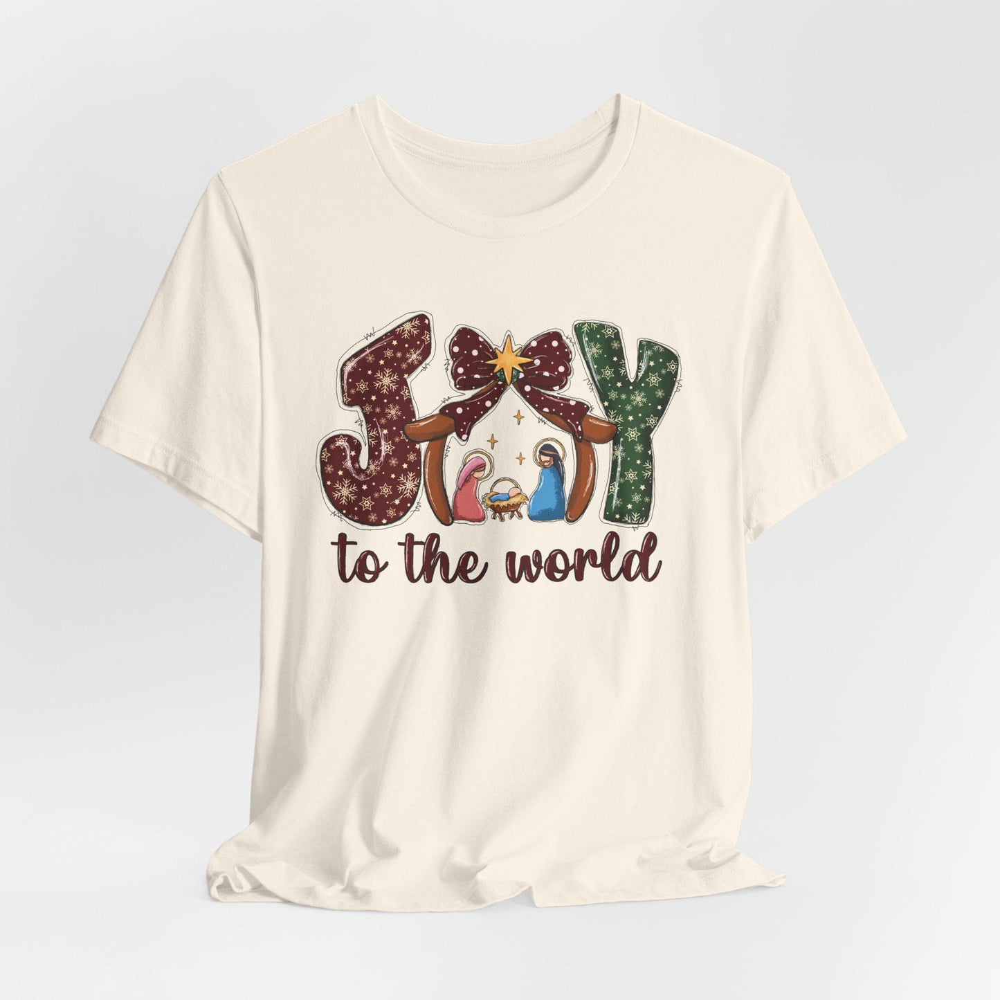Joy to the World Holiday Tee, Unisex T-Shirt for Christmas, Festive Apparel, Seasonal Gift, Winter Comfort Wear